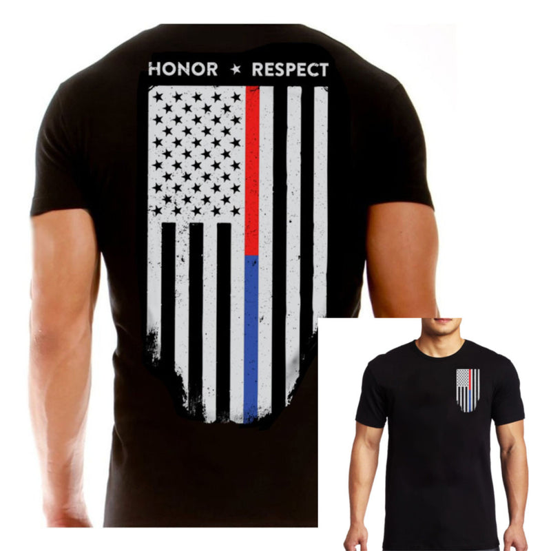Thin Blue Line "HONOR RESPECT DUAL LINE" T-Shirt
