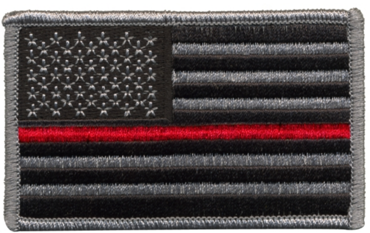 Red Line Subdued Flag with Velcro