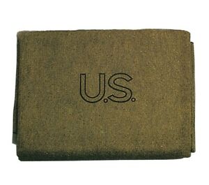 US Made Wool Blanket | Olive Green